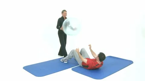 Sport Exercise With Medicine Ball