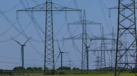 Wind Turbine And Power Lines