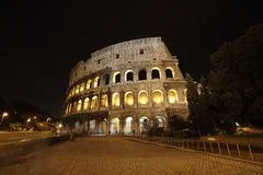 Colosseum In Rome, Italy In The Night