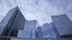 Time Lapse Glass Skyscrapers Close Up