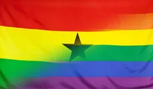 Rainbow Flag merged with Flag of Ghana