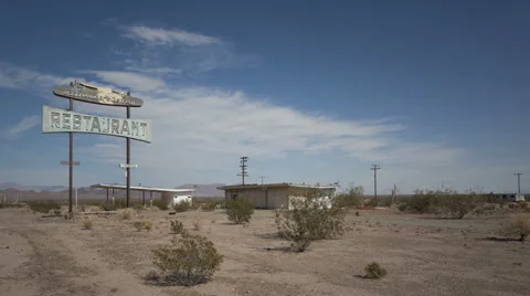 Time Lapse Zoom In Route 66 Vintage Restaurant