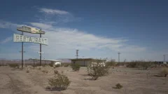 Time Lapse Zoom In Route 66 Vintage Restaurant