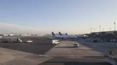 4K Time Lapse Airplane Departing From Gate