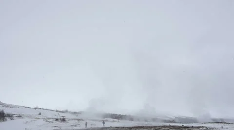 Slowmotion Geyser Strokkur Eruption Iceland