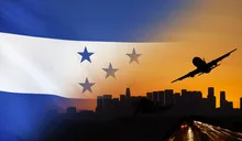 Honduras fabric Flag Travel and Transport Concept