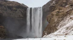 4K Time Lapse Skogafoss Waterfall