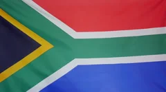 Slowmotion Real Textile Flag Of South Africa