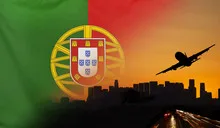 Portugal fabric Flag Travel and Transport Concept