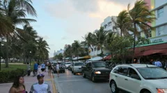 In This Time-lapse View Cars Passing Through Ocean Drive On May