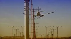 Airplane Approaching For Touchdown