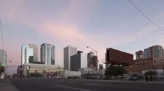 Time Lapse Zoom Out Traffic Phoenix Downtown At Dusk