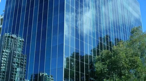 Tmelapse Skyscraper Cloud Reflections