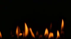 Slowmotion Fireplace Burning Close Up