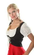 Girl Dressed In A Traditional Dirndl
