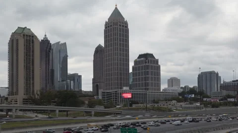 Time Lapse Zoom Out Atlanta Skyline