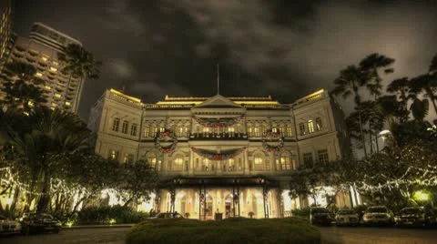 Raffles Hotel At Night