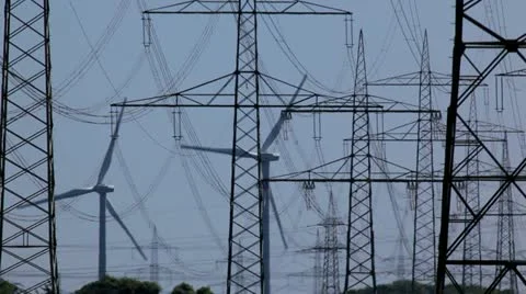 Wind Turbine And Power Lines