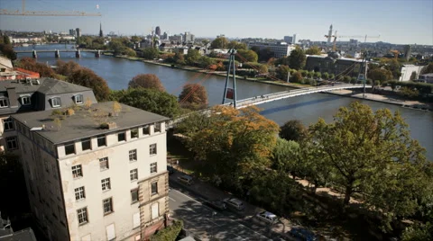 Holbeinsteg Bridge In Frankfurt
