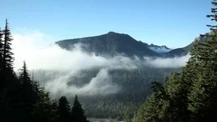 Cloud Layer On Mount Rainier