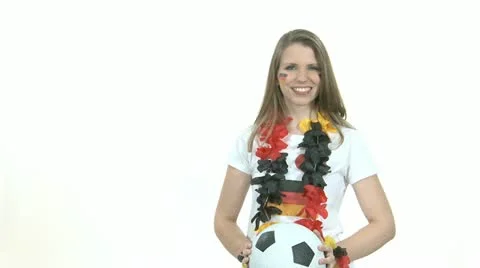 Female Fan Throws The Ball