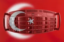 Server Country Concept with Flag of Turkey
