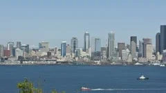 Seattle Skyline Container Ship