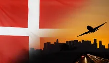 Denmark fabric Flag Travel and Transport Concept