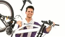 Man with bicycle