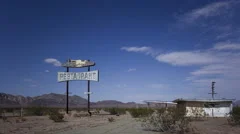 4K Time Lapse Wide Angle Historic Diner Ruin