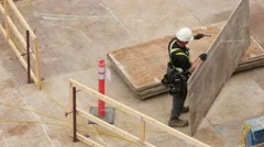Construction Worker On A Highrise