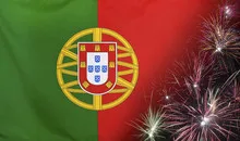 Portugal Flag Firework real fabric