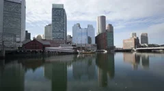 4K Time Lapse Tilt Shot Boston Waterfront