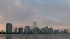 4K Time Lapse Miami Skyline Zoom Out