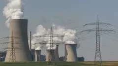 Power Plant With Huge Cooling Towers