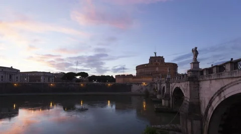4K Time Lapse Rome Castel Sant Angelo