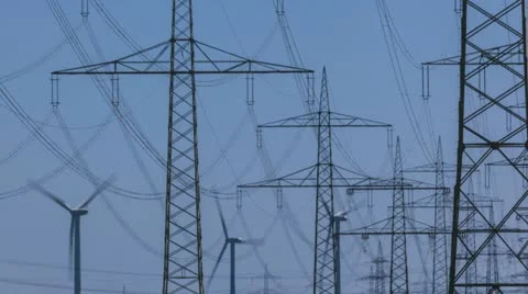 Wind Turbine And Power Lines