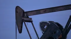 Close Up Working Oil Pump
