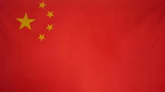Slowmotion Real Textile Flag Of China