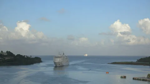 Time Lapse St Lucia Castries Cruiseship Arrival