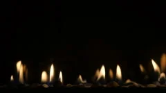 Slowmotion Fireplace Burning Close Up