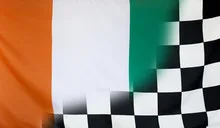 Winner Concept Ivory Coast and checkered goal flag