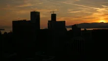 Skyline View Vancouver Sunset