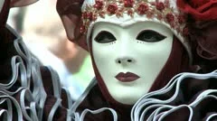 Disguised Couple In Venice On Carnival