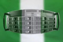 Server Country Concept with Flag of Nigeria