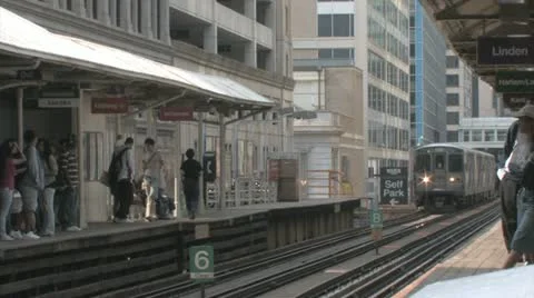 Elevated Train In Chicago