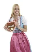 Woman With German Lebkuchen Heart