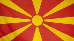 Macedonia Flag Real Fabric