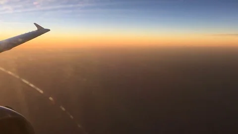 Aerial Sunset Above Clouds