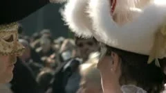 Disguised Couple In Venice On Carnival